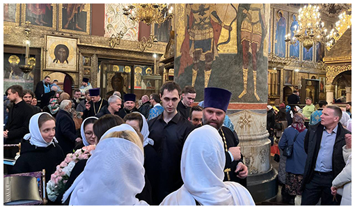 «Филевцы» приняли участие на литургии в Успенском соборе Московского Кремля.